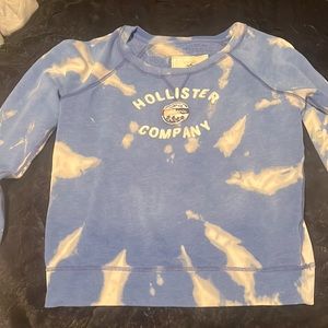 Hollister long sleeve crew neck tie dye size large